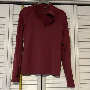 Ibex raspberry merino wool pullover